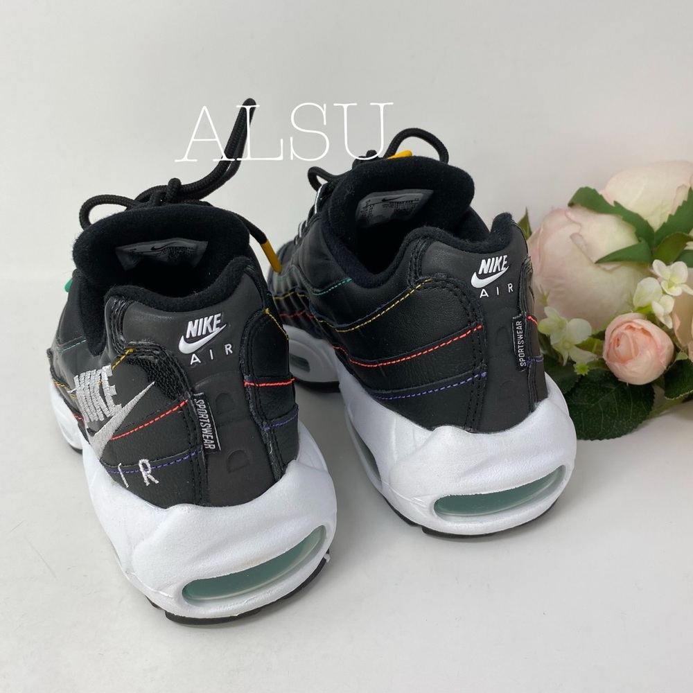Nike Air Max 95 Premium Black Flash Crimson W - Picture 5 of 8